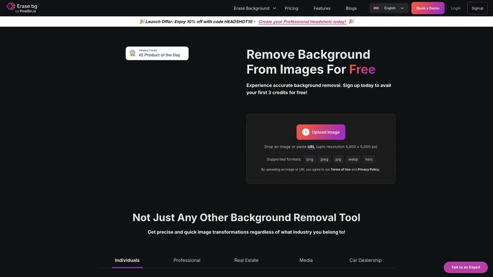 Free Background Image Remover: Remove BG from HD Images Online - Erase.bg