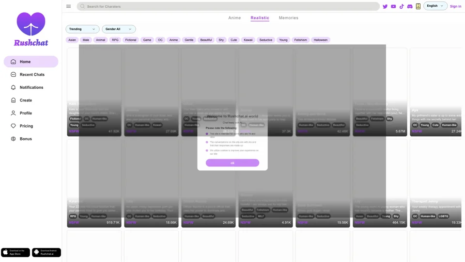Rushchat.AI - NSFW AI Chat (No Filter)