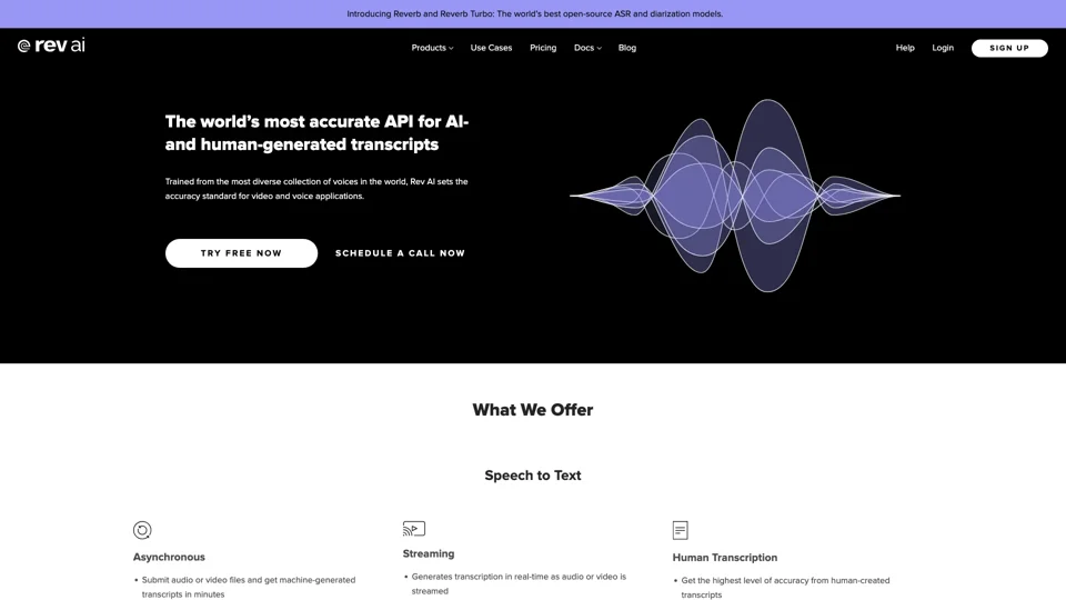 Speech to Text API | Speech Recognition Service - Rev AI