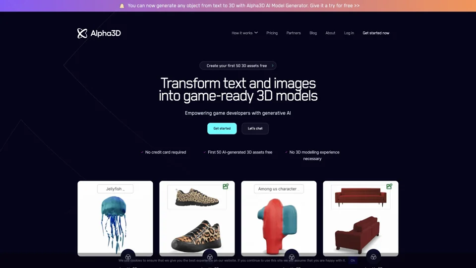 Transform text and 2D images into 3D assets with generative AI for free - Alpha3D