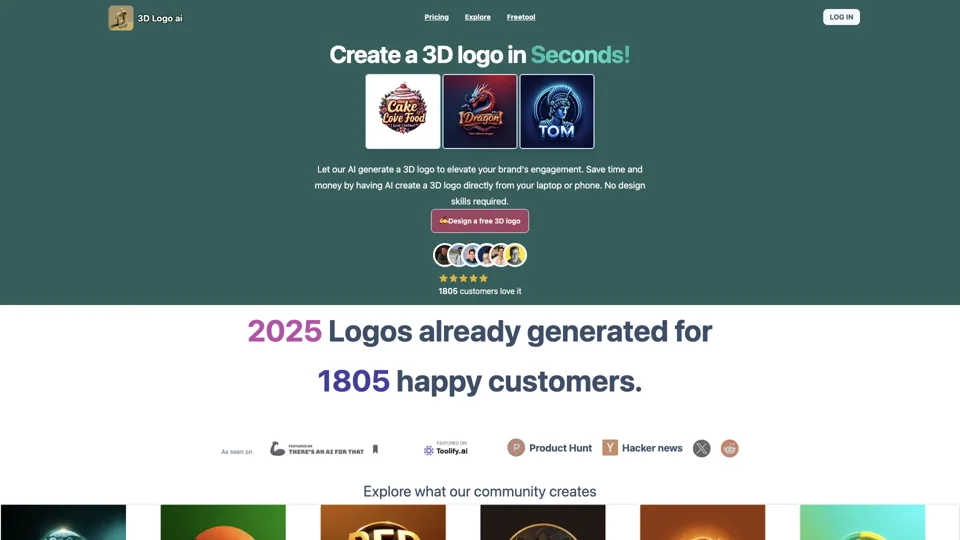 Create 3D logo  | 3dlogoai