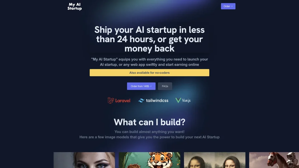 My AI Startup - Ship your AI startup in less than 24 hours, or get your money back