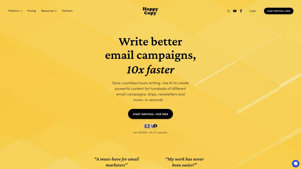 Hoppy Copy: AI Email Writing Platform for Marketers