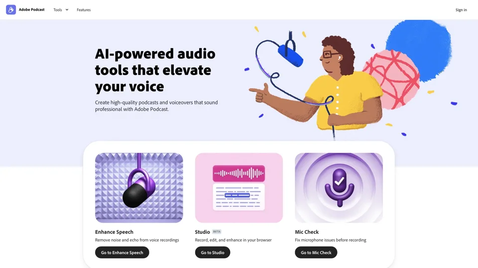 Adobe Podcast | AI audio recording and editing, all on the web