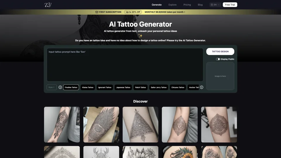 Al Tattoo Generator