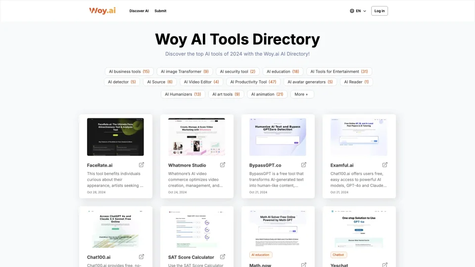 Woy AI Directory: List of the Best & Latest AI Tools in 2024