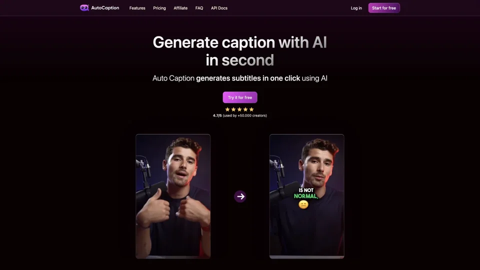 Auto Caption AI - Easy to use