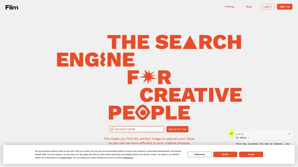 Flim | The search engine for creative people