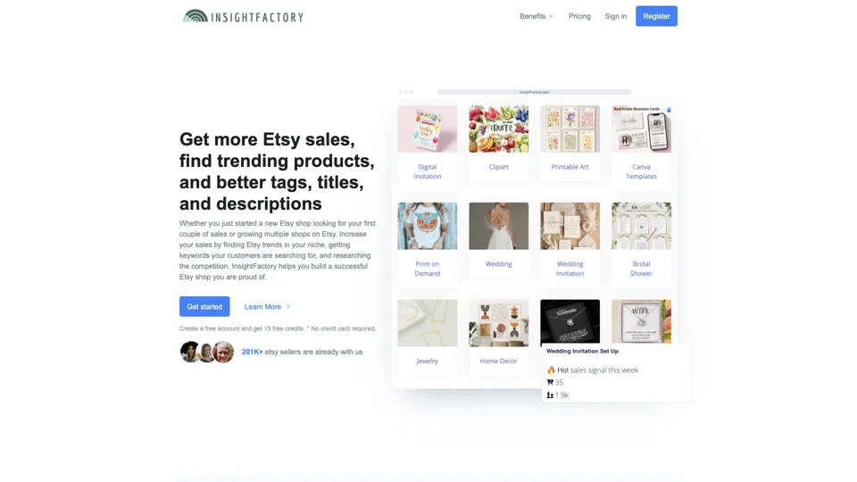 InsightFactory | Increase Etsy Sales, find trends and better tags