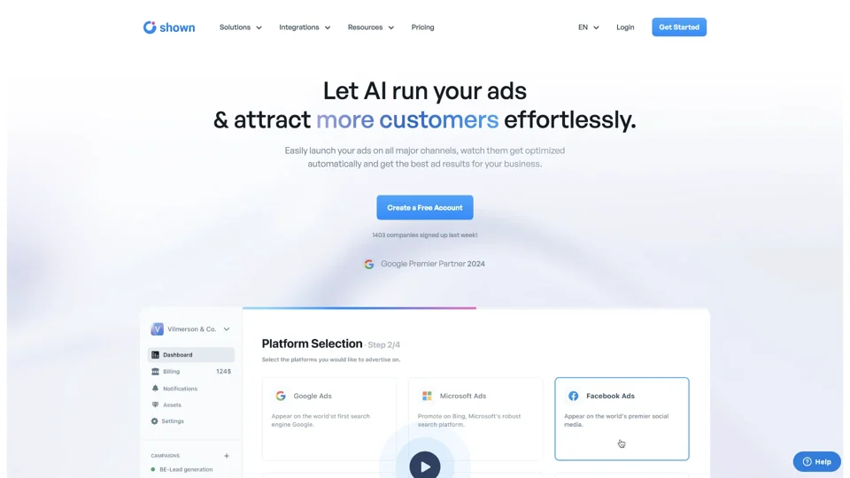 AI-Powered Ad Campaign Optimization - Shown.io