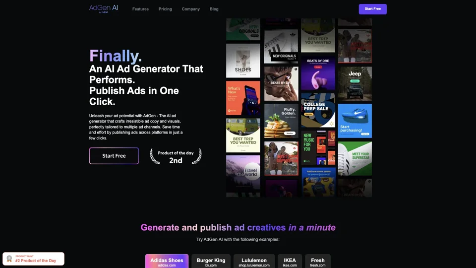 AdGen AI | AI Ad Generator & Publisher