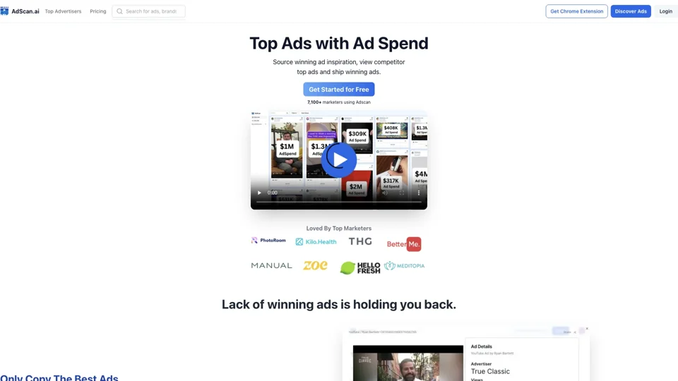 Top Winning Ads | AdScan.ai