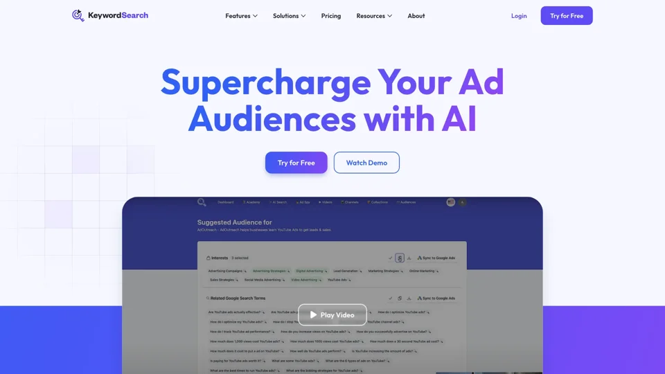 KeywordSearch - SuperCharge Ad Audiences with AI