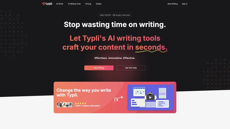 Typli.ai - AI Writing Tools with Superpowers.