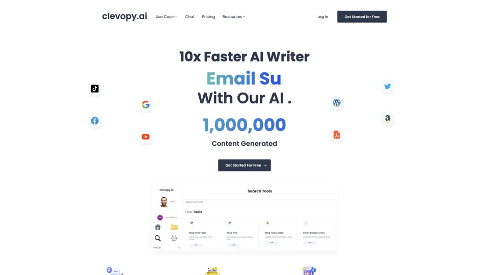 10x Faster AI Writer | ClevopyAI Artificial Intelligence Tools