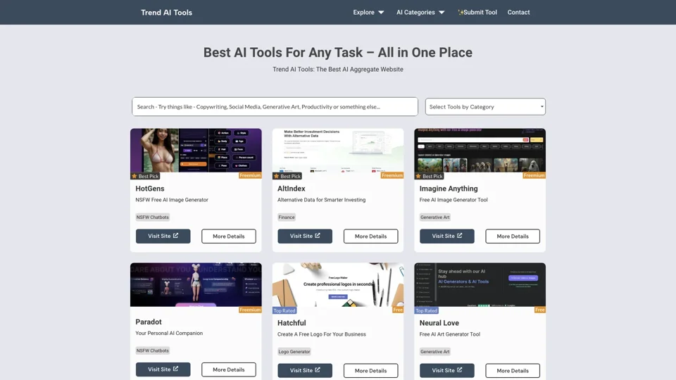 Trend AI Tools - Best AI Tools For Any Task