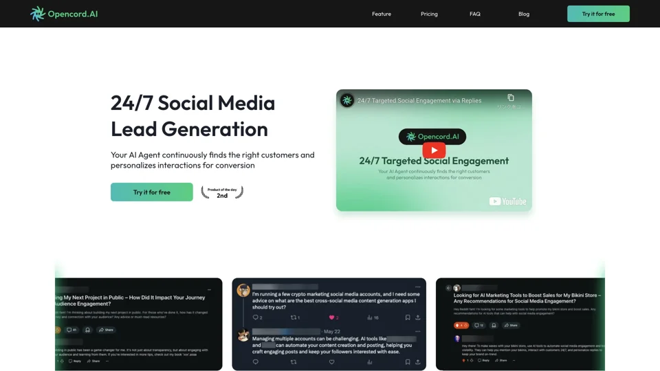 Opencord AI - 24/7 Social Media Lead Generation