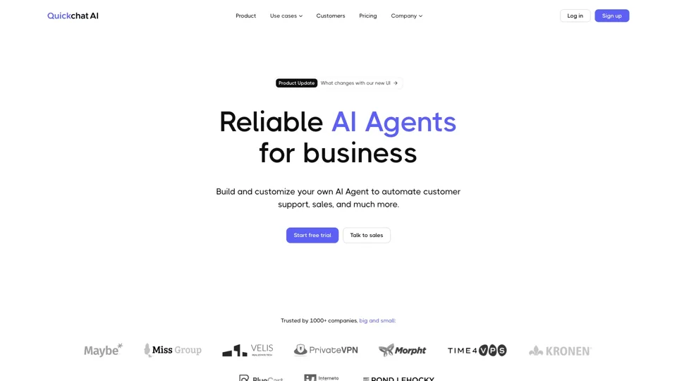 Quickchat AI | Custom AI Agents for your business