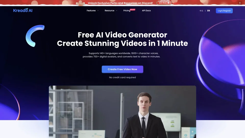 Free AI Video Generator: Create AI Videos & Voice in 1 Min | KreadoAI