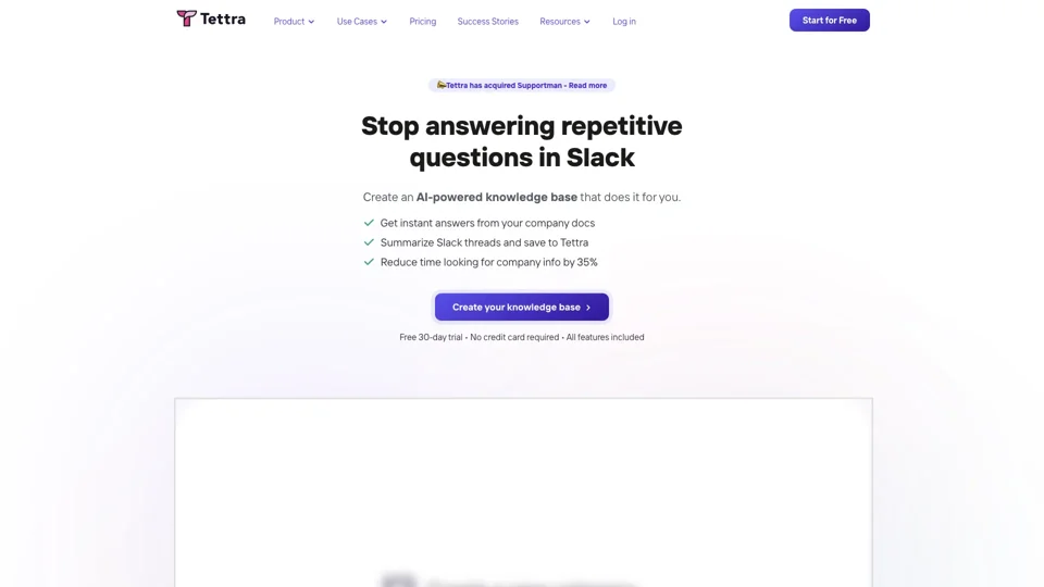 Tettra | AI Internal Knowledge Base & Knowledge Management