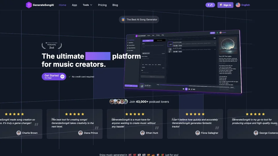 AI Song Generator | Advanced AI Music Production Tools