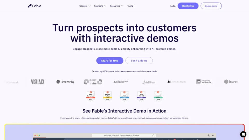 AI-Powered Interactive Product Demo Software | Fable