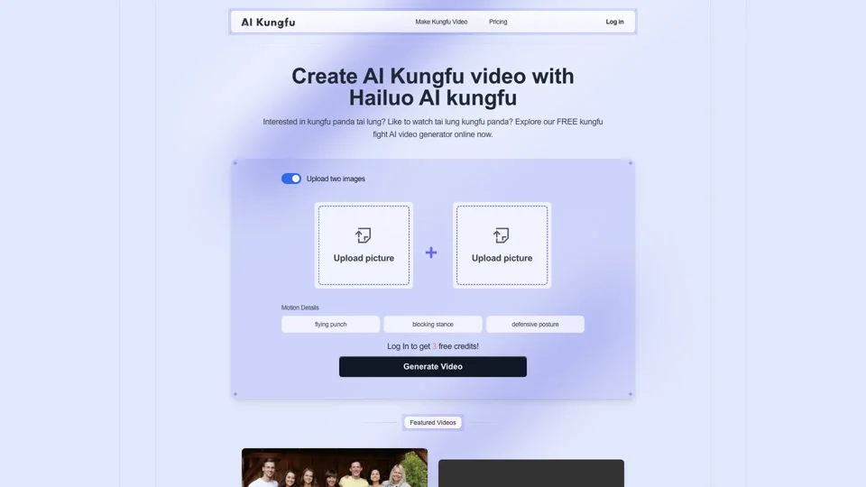 AI Kungfu Video Generator: Create Kungfu Video with aikungfu